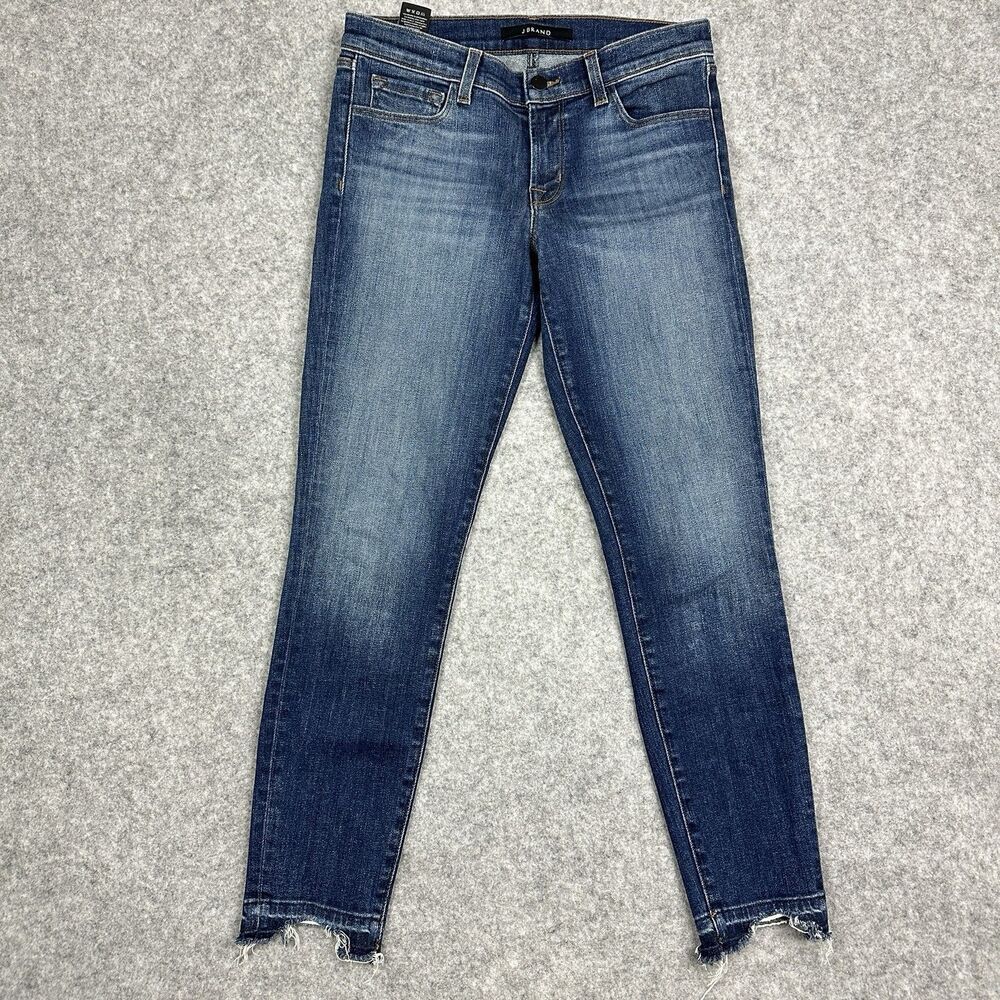 J Brand Jeans Womens 28 Blue Jasper Low Rise Crop Skinny Stretch Denim Preppy